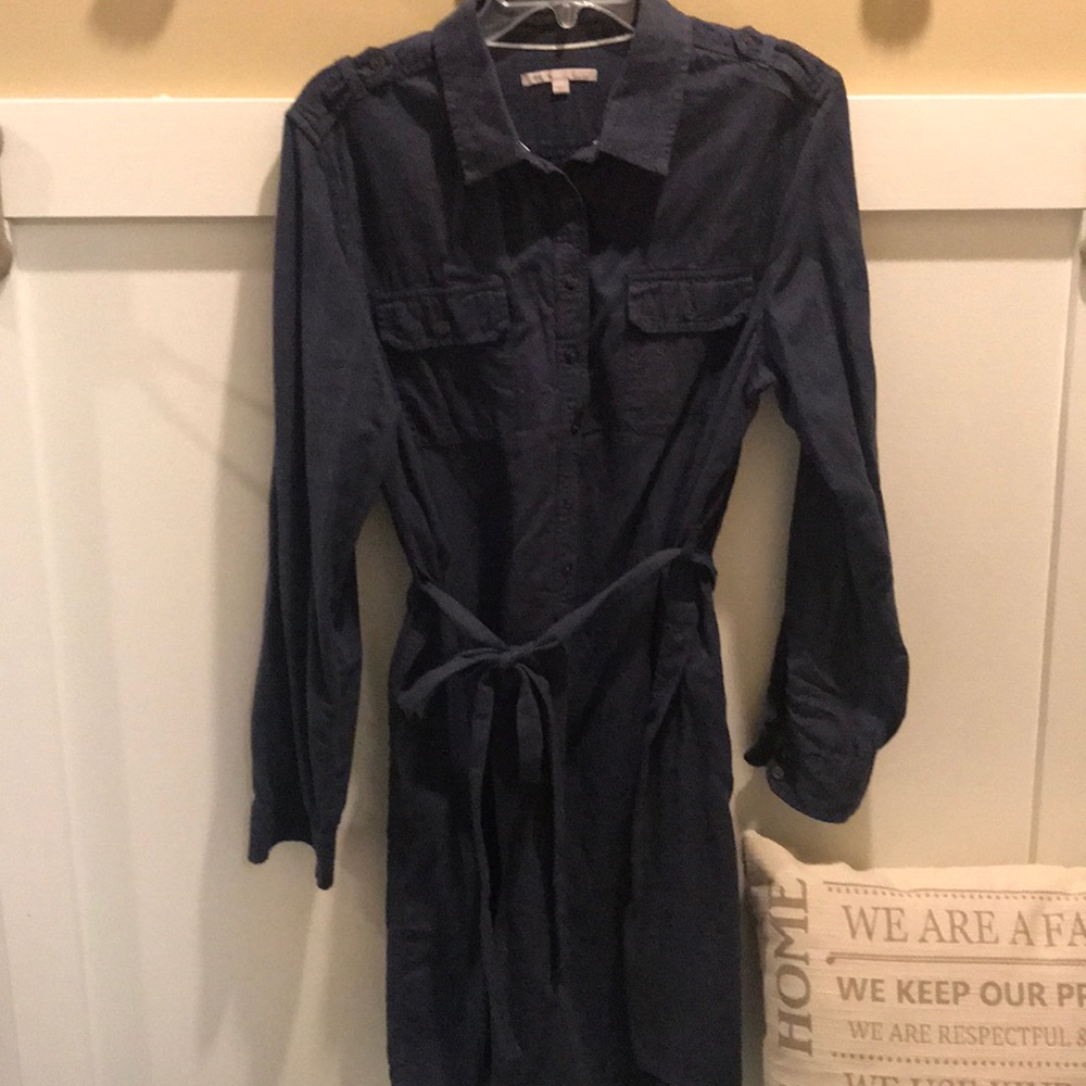 Navy shirt dress